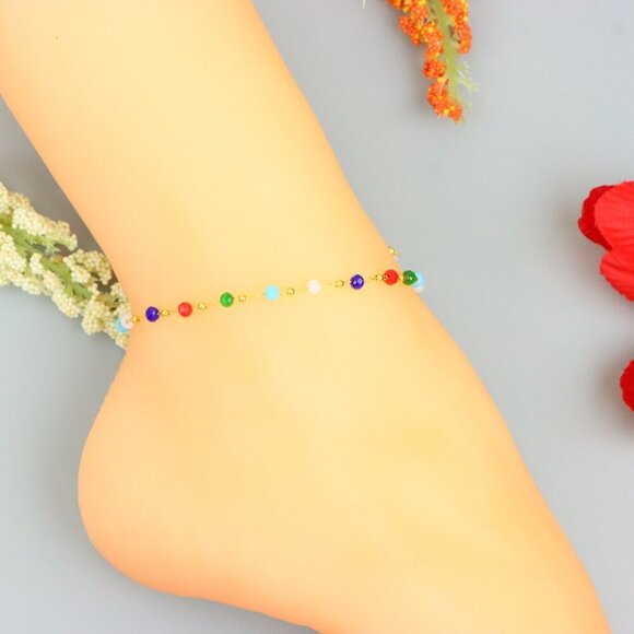 "Handmade Anklet – A Stylish Choice for Women, Thoughtful Gift Idea, EVCH1511 - Picture 2 of 10